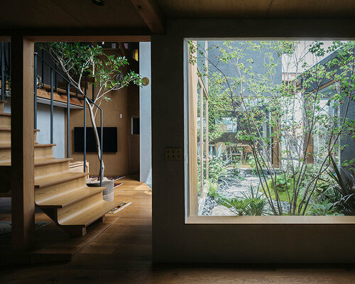 green patios cut out 'nightingale house' in suburban japan