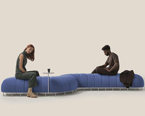 clap studio designs playful, millipede-inspired bench for MISSANA