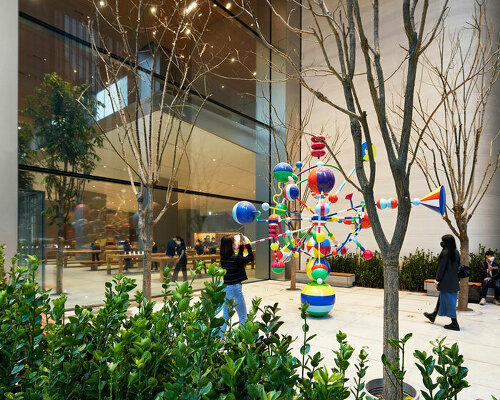 foster + partners completes seoul apple store with landscaped pockets