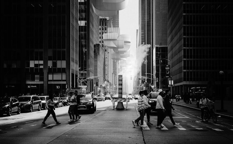 framlab's modular clouds designed to passively combat urban heat islands