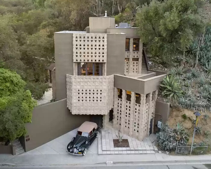 lloyd wright's maya-inspired 'derby house' listed for sale in los angeles