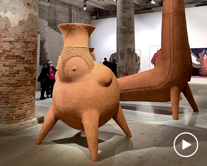 gabriel chaile invokes communalism with a family of clay ovens at venice art biennale