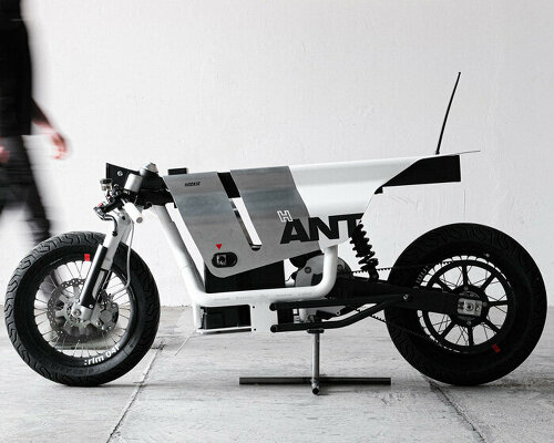 hookie’s electric, sci-fi inspired motorcycle 'silver ANT' is made specifically for racing