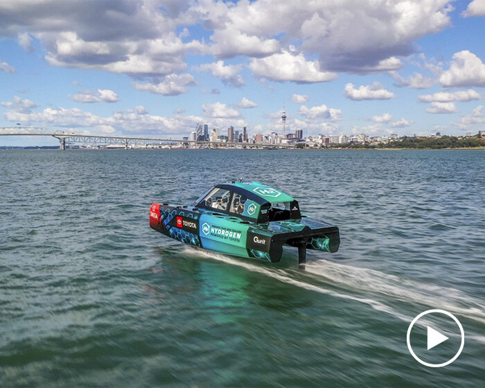 emirates team new zealand launches hydrogen-powered foiling chase boat for america's cup