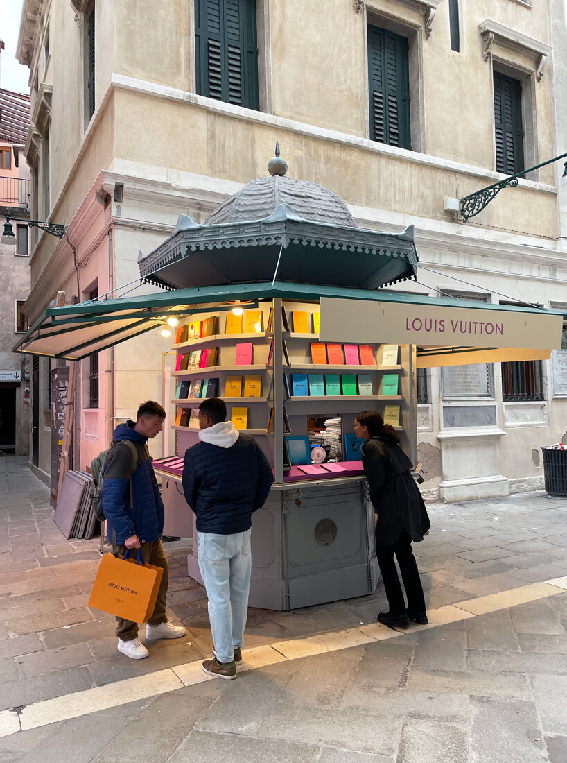 louis vuitton takes over venice's historic news kiosks during the