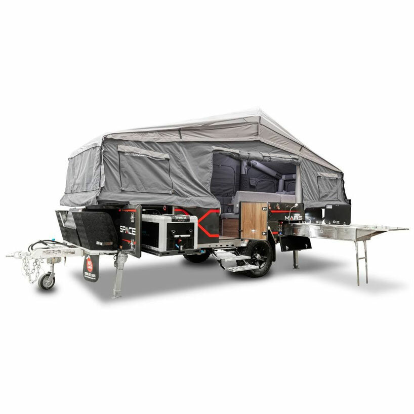 Blow up shop camper trailer