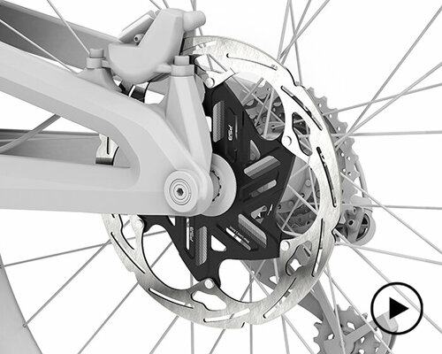 this 3D floating rotor addresses overheating + deformation in bicycle braking systems