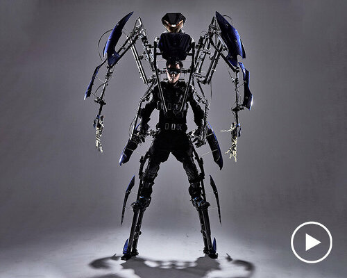 arrive by skeletonics is a 9-feet-tall kinetic exoskeleton