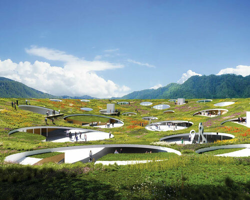 sou fujimoto designs a bowl-shaped rooftop plaza for community center in hida, japan