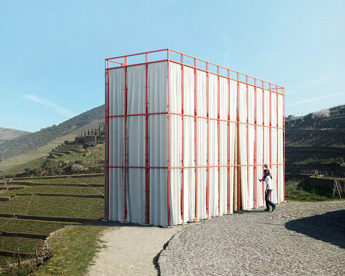 space travellers sets pair of labyrinth pavilions in two vineyards in spain and portugal