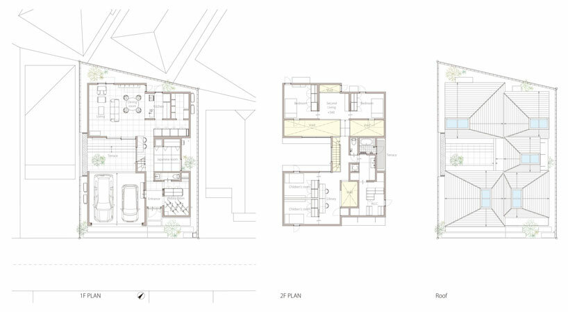 5 فوانيس سقف تضيء هذا المنزل العائلي في اليابان من تصميم شركة سوزوكي تاكاماسا للمهندسين المعماريين