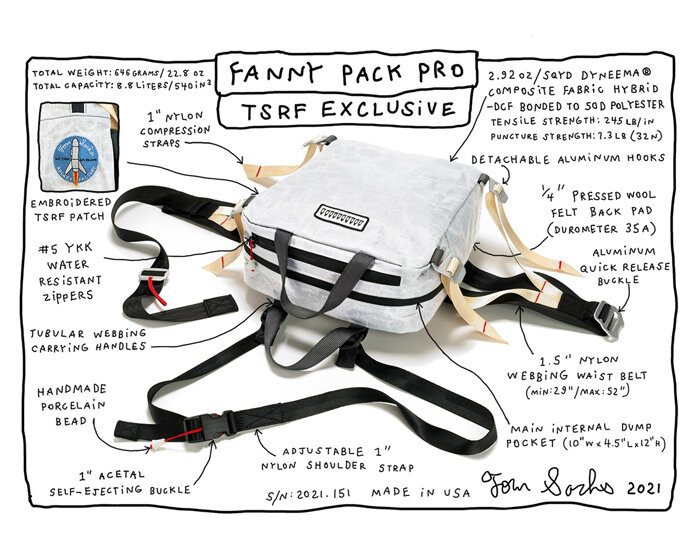 tom sachs launches rocket factory fanny pack pro exclusively for 'test flight crew and astronauts'