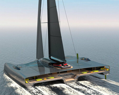 40-meter-long domus trimaran concept aspires to be the first truly zero-emission superyacht