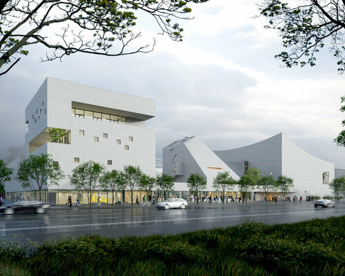 OPEN's shanfeng academy building will take shape as a cluster of carved volumes in suzhou