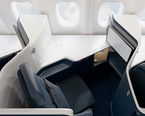 air france unveils new business seats with enveloping curves and sliding doors