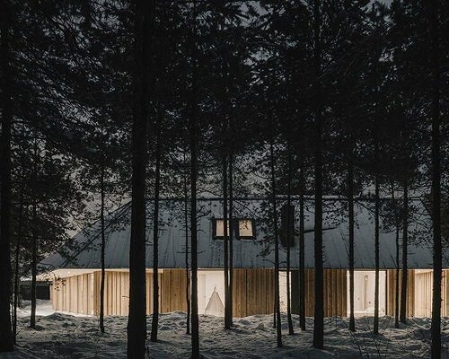 'bracket house' by AB CHVOYA celebrates the surrounding wooded landscape