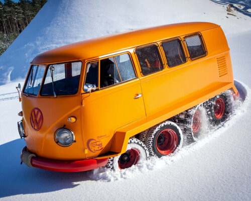 volkswagen restores quad-axle, all-terrain ‘half-track fox’