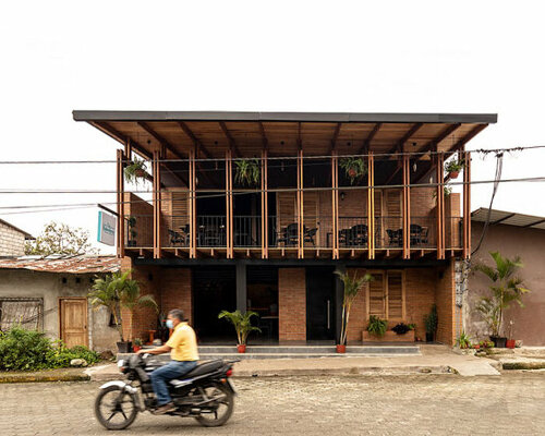 set in ecuador, 'la balconera' features a modular outdoor gallery that links to the streets