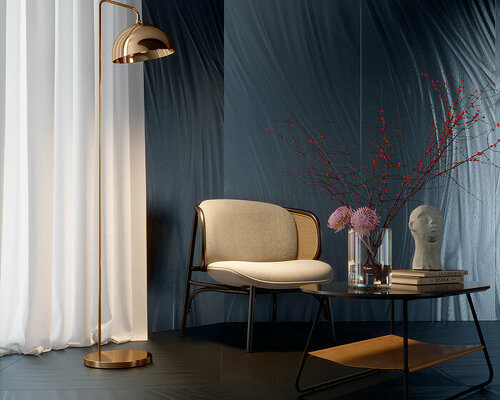 ceramic falls like silk with iris ceramica group's luce collection