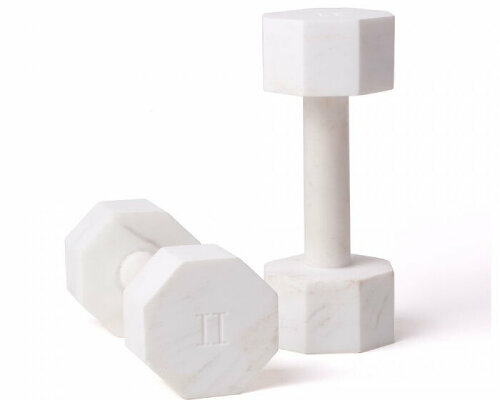 alessandro zambelli and seletti unveil fitness equipment made entirely of marble