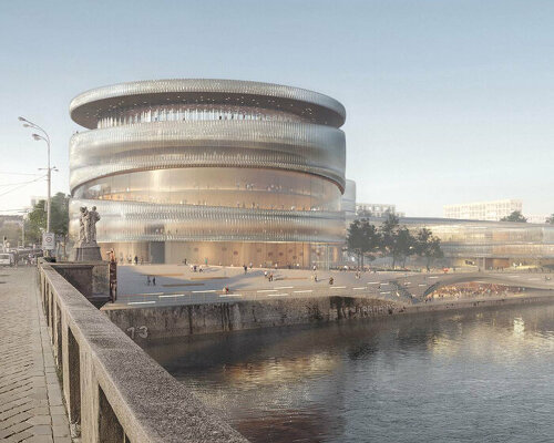 CHYBIK + KRISTOF and mecanoo envisioned prague philharmonic as an urban ribbon