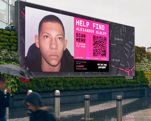 animated billboards of missing people in the UK hope for a faster search