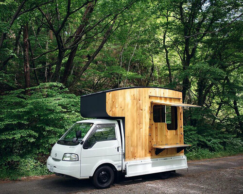 tiny pop-up truck café by jay nelson takes to the streets of japan