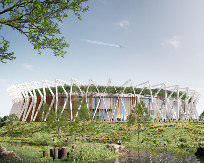 populous wins bid to design a climate-neutral event arena in munich