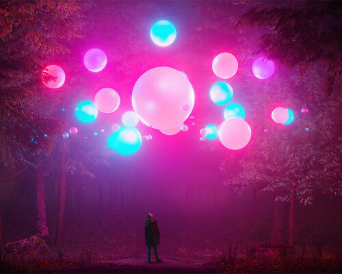 suspended, luminescent globes envisioned by cosimo scotucci to invigorate urban floras