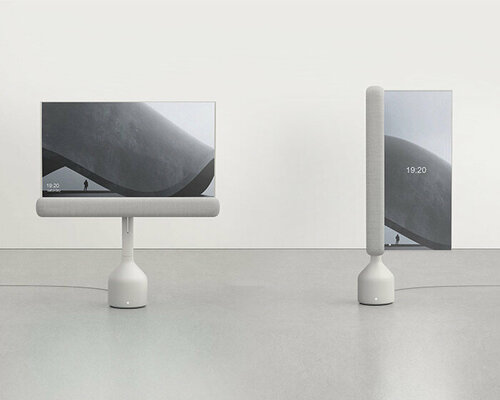 studio booboon unveils totem, a sleek rollable LG display that doubles as a soundbar