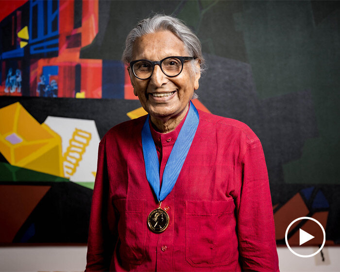 balkrishna doshi receives 2022 RIBA royal gold medal for architecture