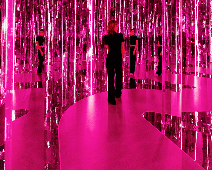 deutsche telekom & LAYER's magenta-mirrored installation reflects connectivity