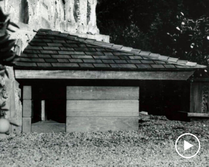 frank lloyd wright once designed a doghouse for a 12-year-old kid and his labrador retriever