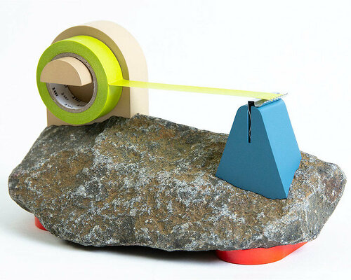 3D-scanned stones and vibrant resin parts merge in this sculptural everyday tool collection