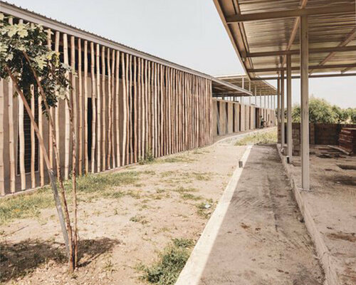 bamboo sunscreens & earth brick facades articulate sustainable manufacturing hub in ghana under construction