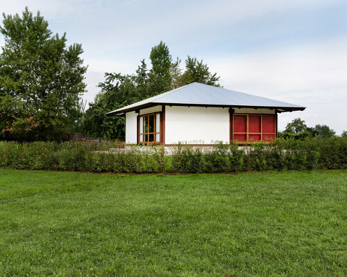 kazuo shinohara’s umbrella house transported from tokyo to VITRA campus in germany