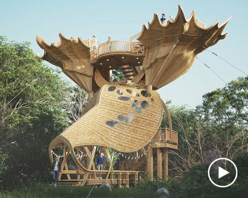 this conceptual nature observation deck is designed like a moose head