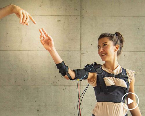 ETH zurich's myoshirt is a wearable muscle offering upper-body strength + endurance