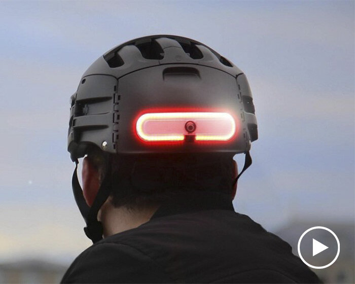 overade's smart helmet light detects braking intention to ensure bike safety