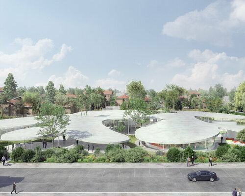 SANAA sets a sinuous campus in a park for italian supermarket esselunga