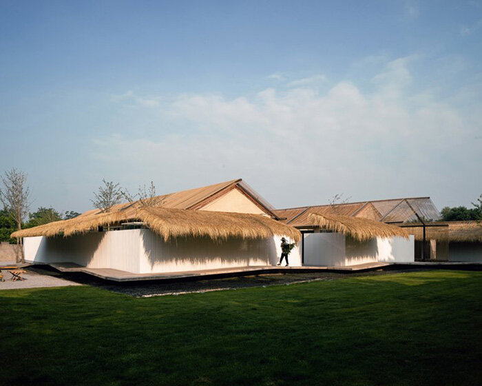 60,000 meters of hemp rope transforms abandoned school into boutique hotel in beijing