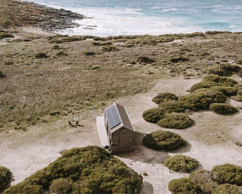 EYRE.WAY's new off-grid tiny cabin welcomes guests to secret cliffside spot in australia