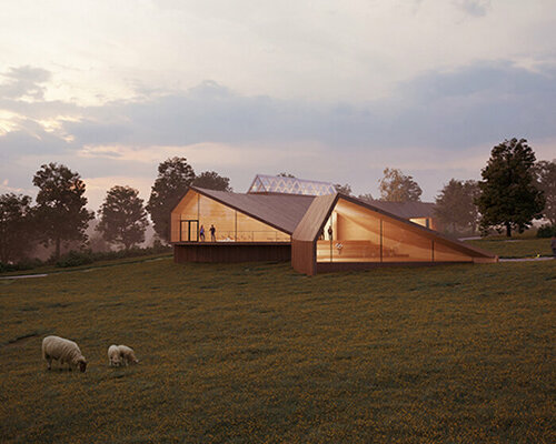 this proposed visitor center takes cues from vernacular swedish architecture