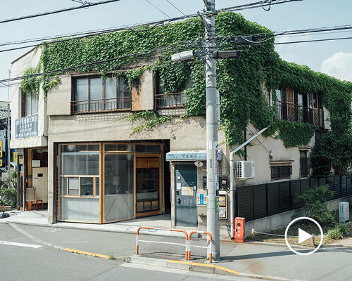 movable transparent door opens chindon's small tokyo cafe to the neighborhood