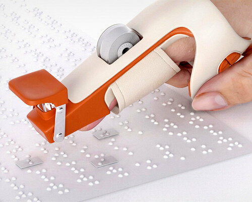 this finger tape device helps the visually-impaired correct braille misprints