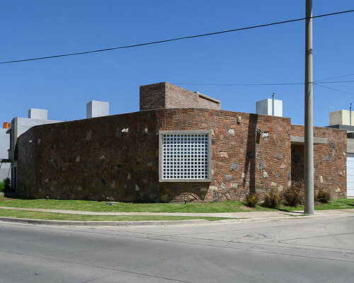 gonzalo viramonte photographs argentinian house with peculiar brick + stone cladding