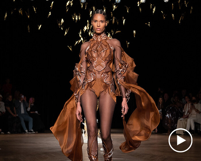 iris van herpen + magnum debut world's first vegan haute couture dress