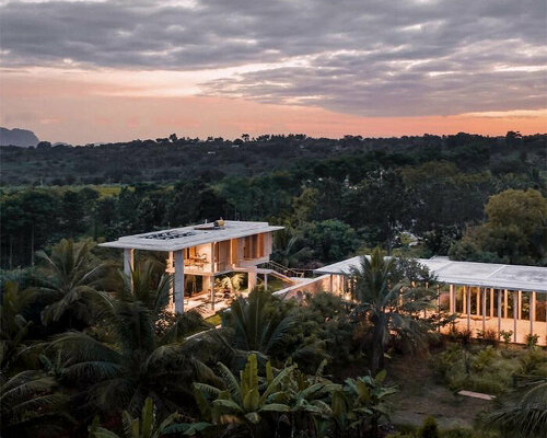 nature becomes the protagonist of taliesyn's weekend house design in rural india