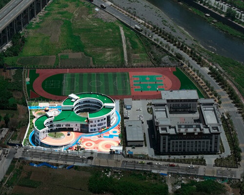 shaped like an infinity symbol, the 'pingli no.3 kindergarten' fosters endless exploration