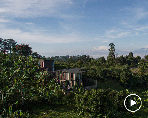 RDMA’s halojae hotel tucks lodge-like villas into lush green hilltop of indonesian valley